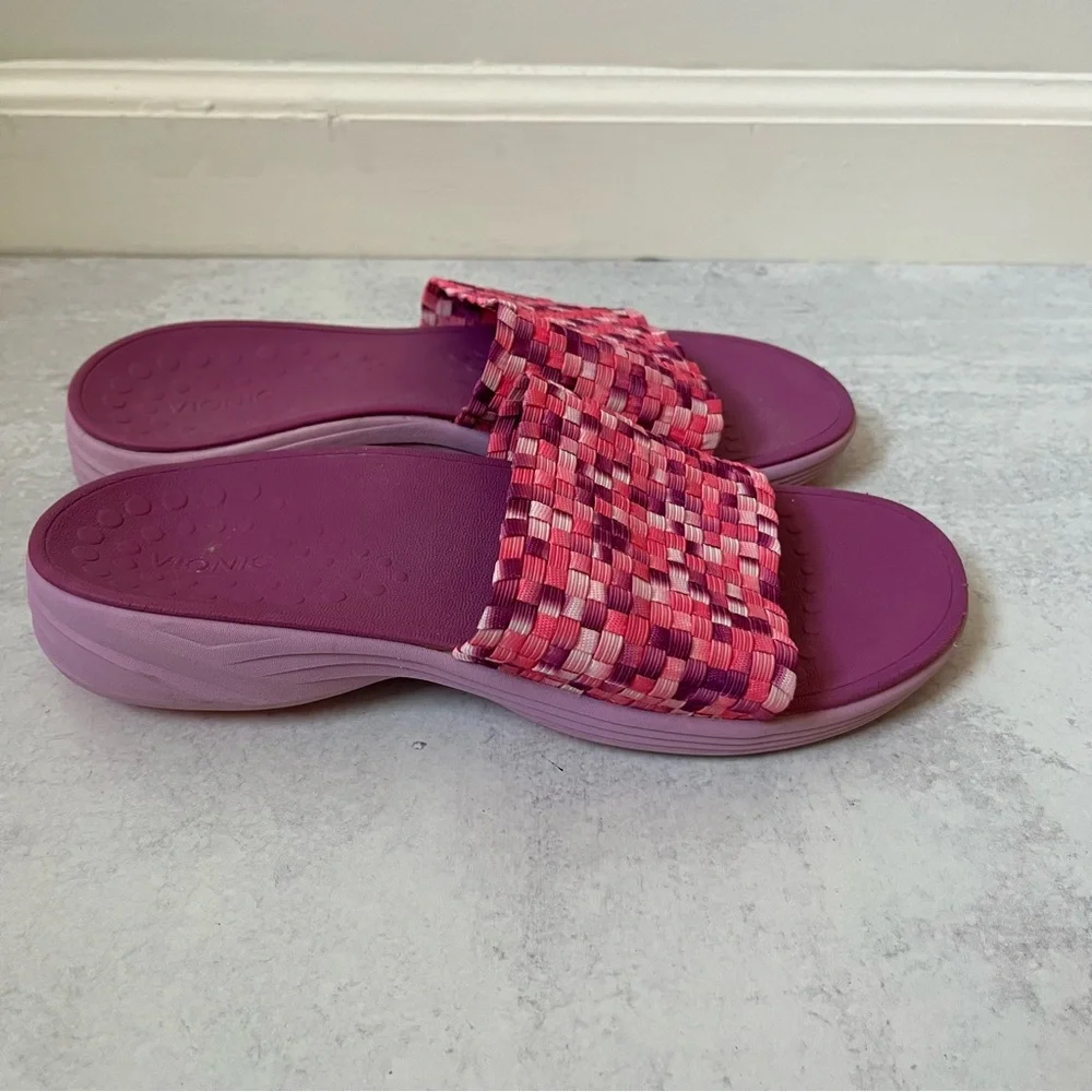 VIONIC Woven Slip On Sandals 8